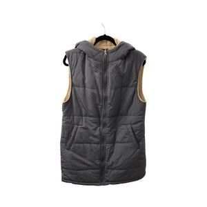 Gray Hooded Women's Vest